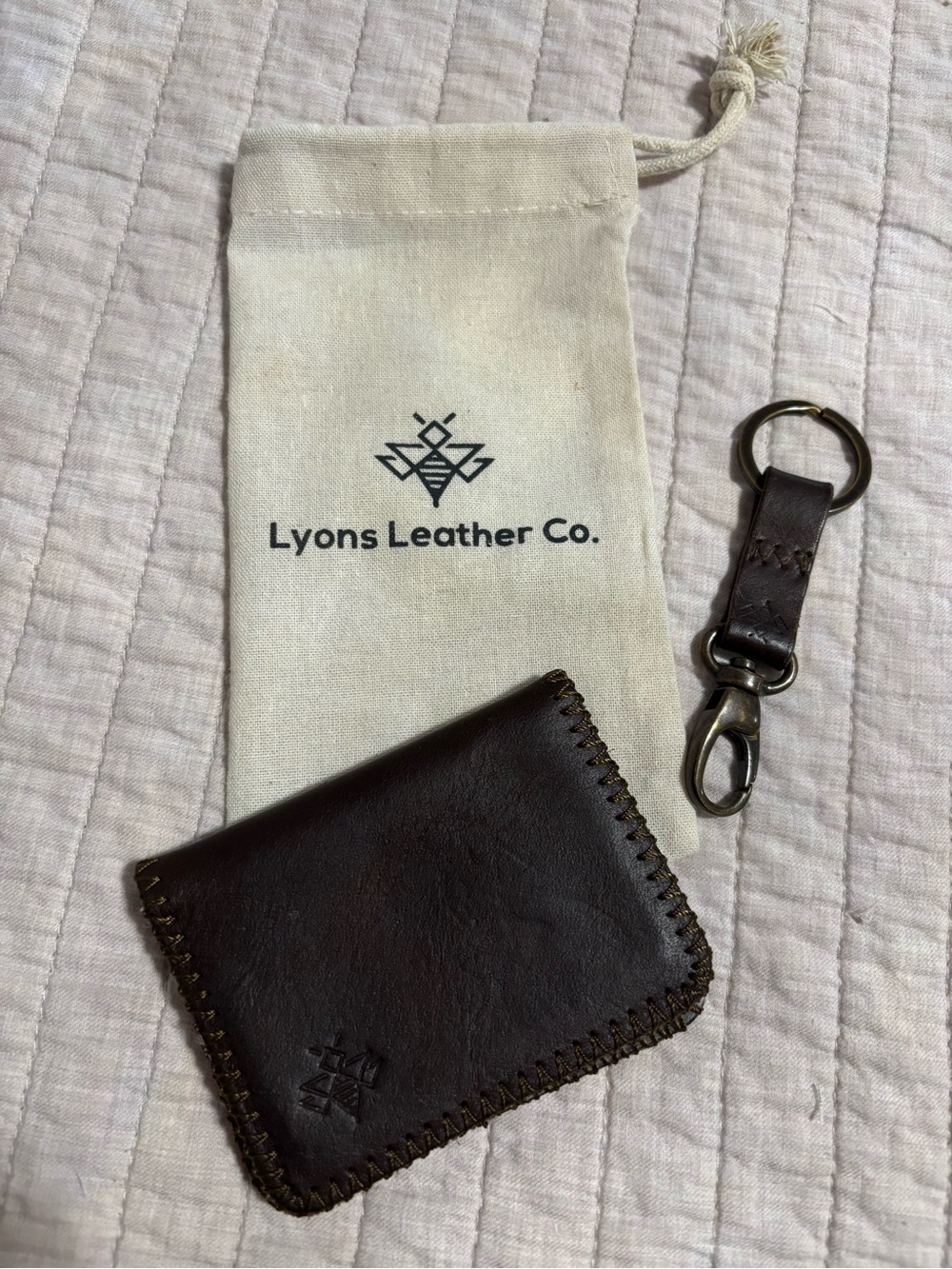 Lyons Leather Co wallet & keychain